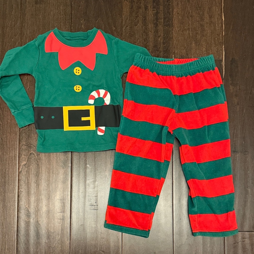 Adorable Gender Neutral Carters Christmas Festive Elf Pajama Set for Kids